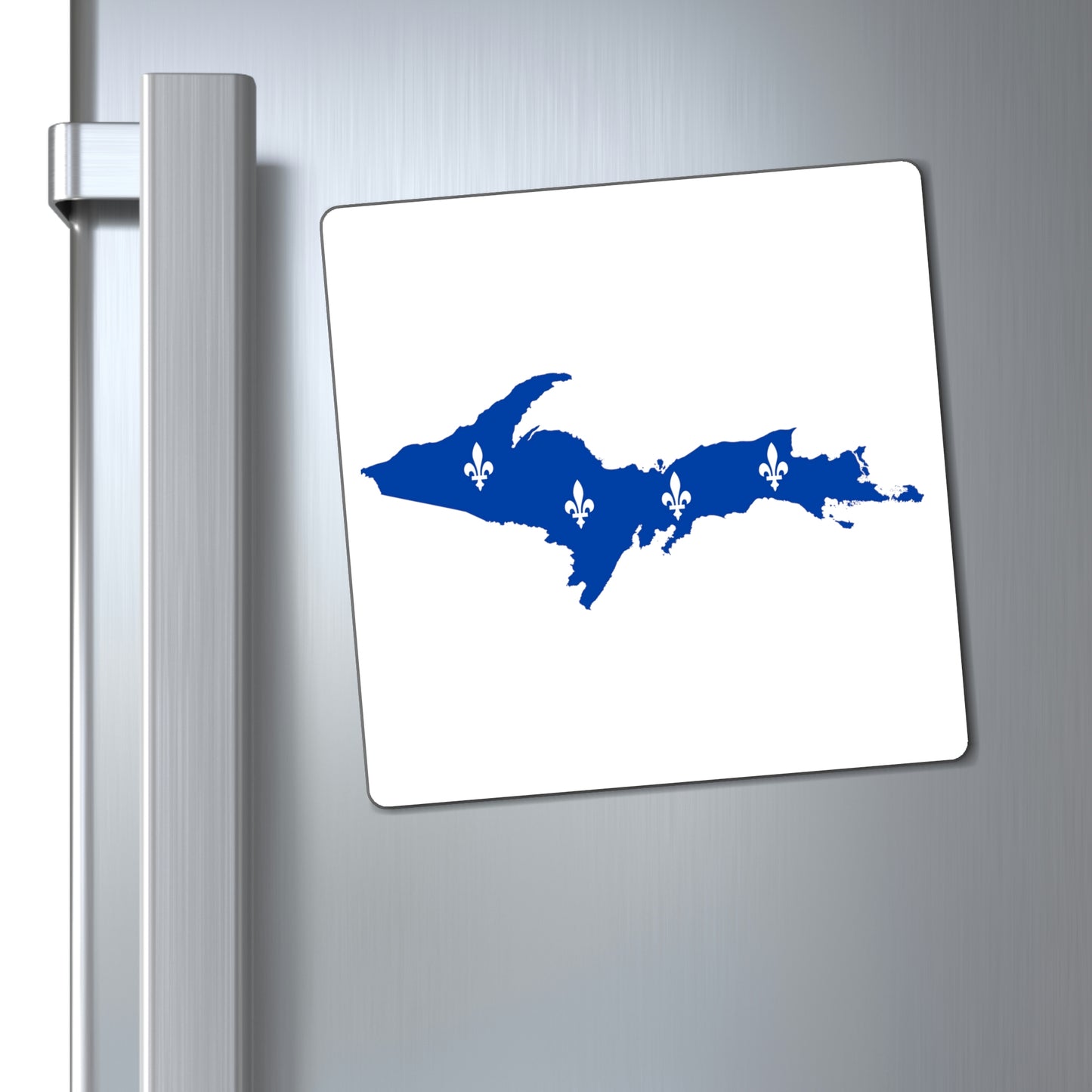 Michigan Upper Peninsula Square Magnet (w/ UP Quebec Flag Outline)