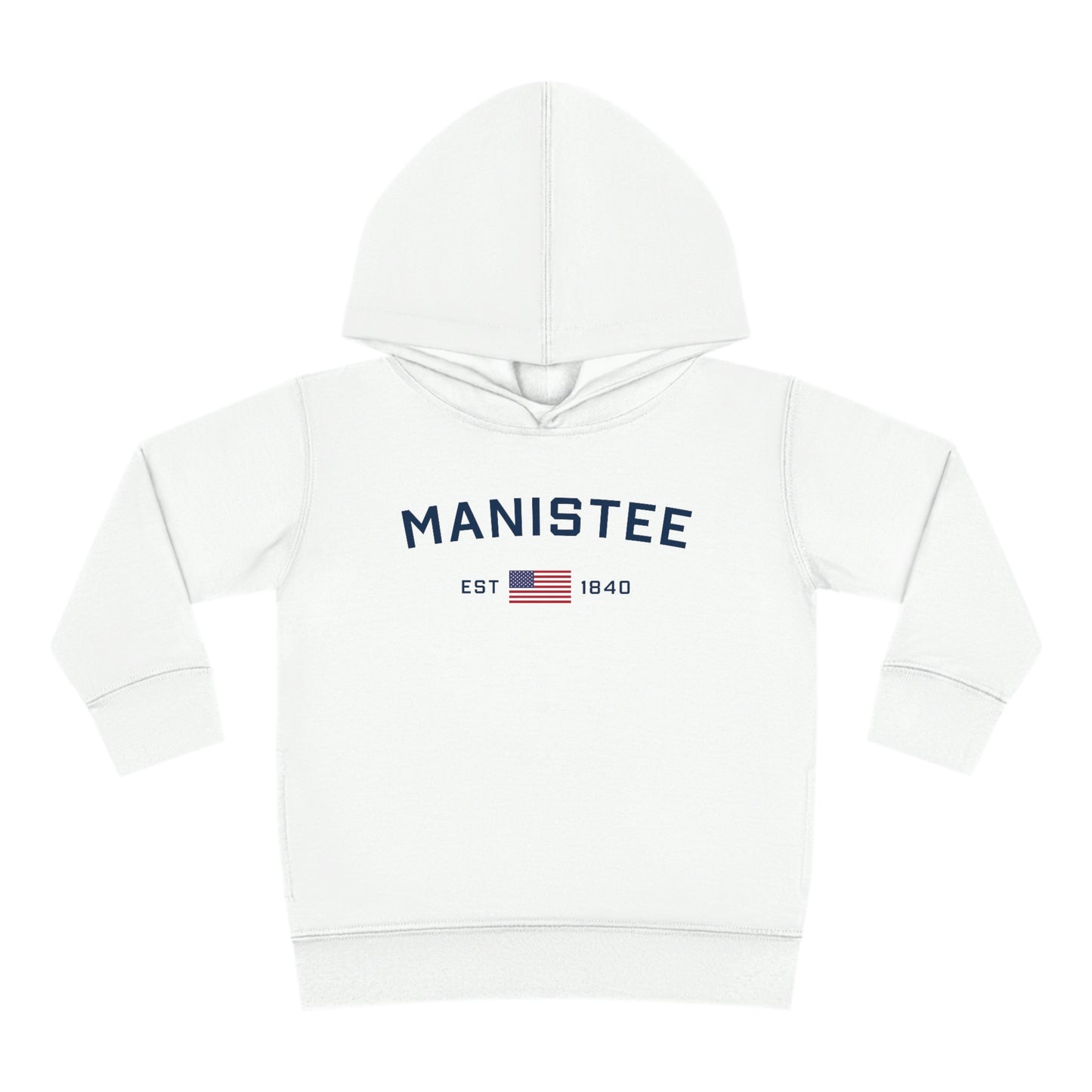 Michigan 'Manistee EST 1840' Hoodie (w/USA Flag Outline) | Unisex Toddler