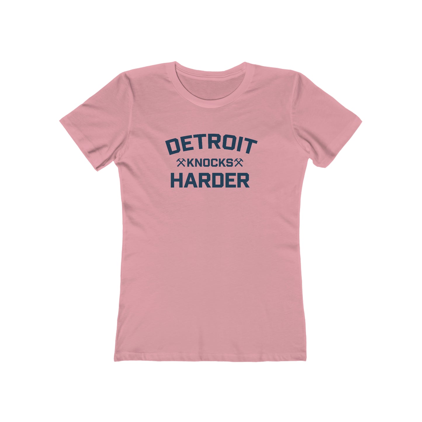 'Detroit Knocks Harder' T-Shirt | Women's Boyfriend Cut