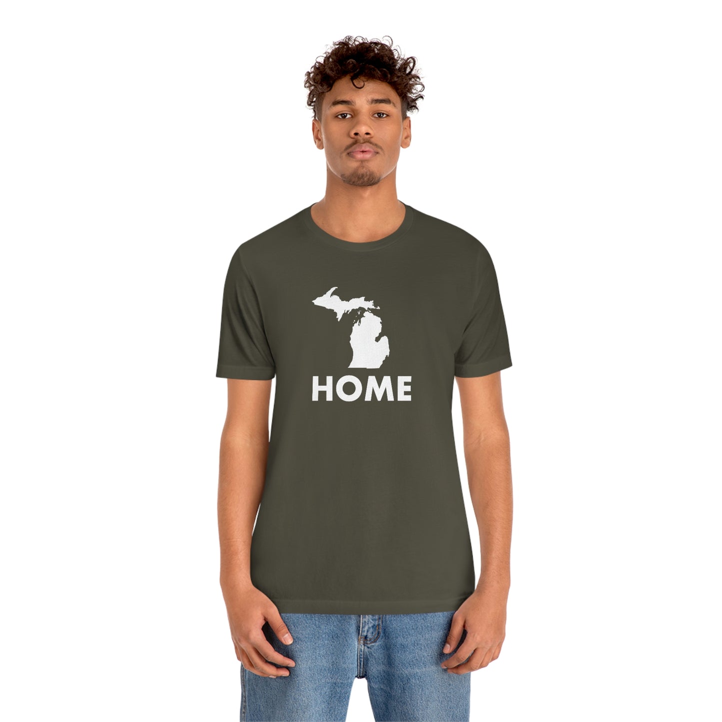 Michigan 'Home' T-Shirt (Geometric Sans Font) | Unisex Standard Fit