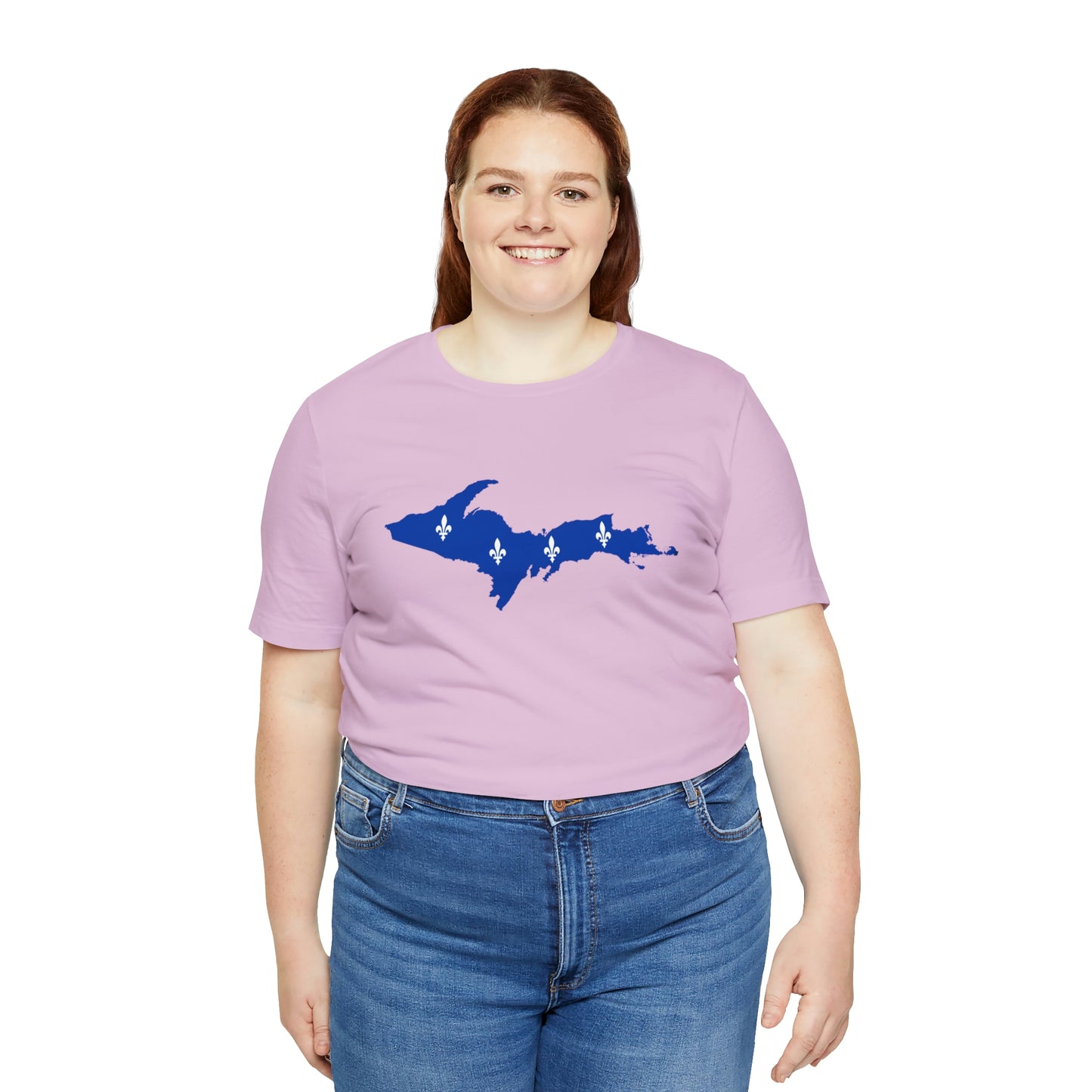 Michigan Upper Peninsula T-Shirt (w/ UP Quebec Flag Outline) | Unisex Standard Fit