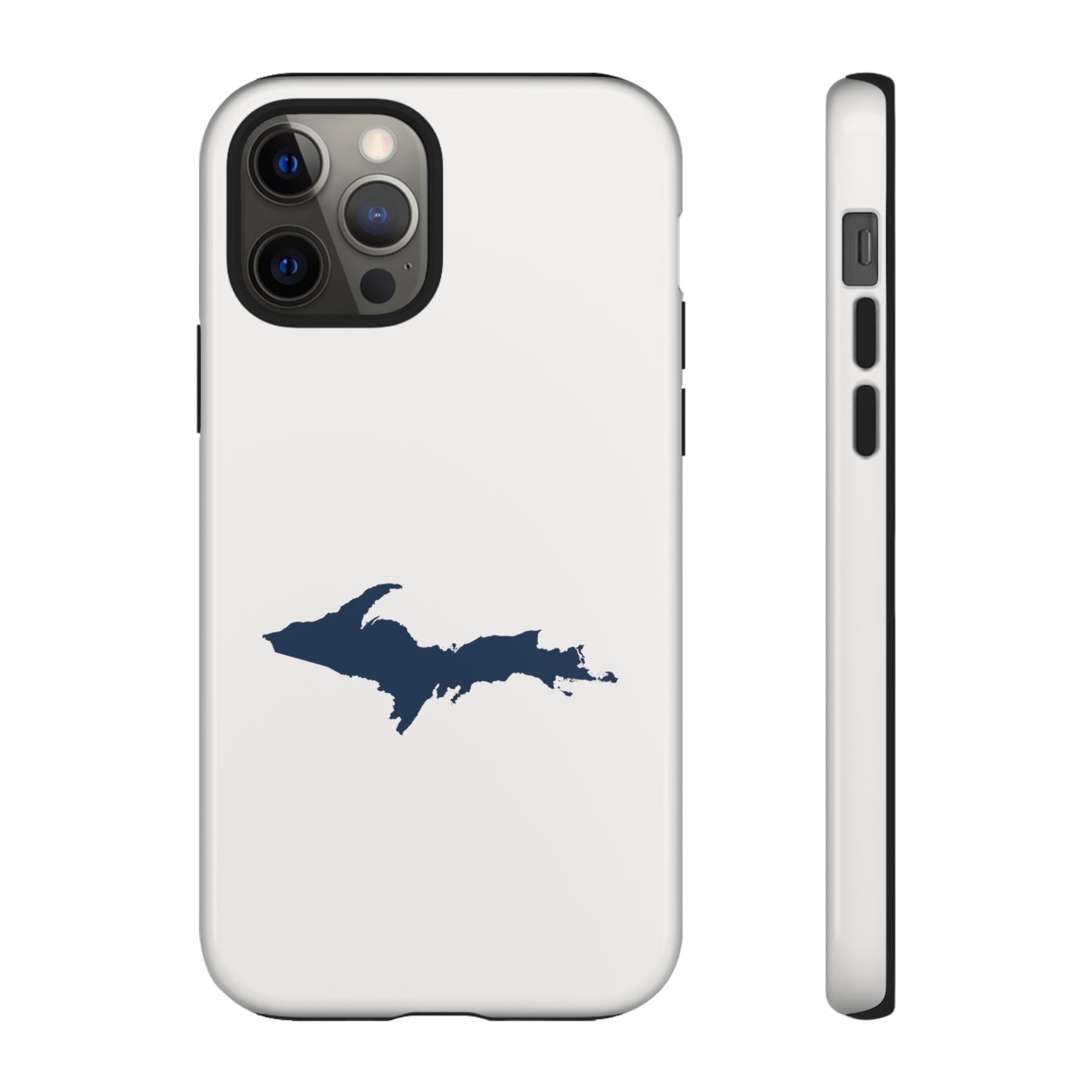 Michigan Upper Peninsula Tough Phone Case (Birch Bark White w/ UP Outline) | Apple iPhone