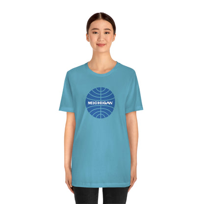 'Michigan' T-Shirt (Retro Airline Parody)  | Unisex Standard Fit