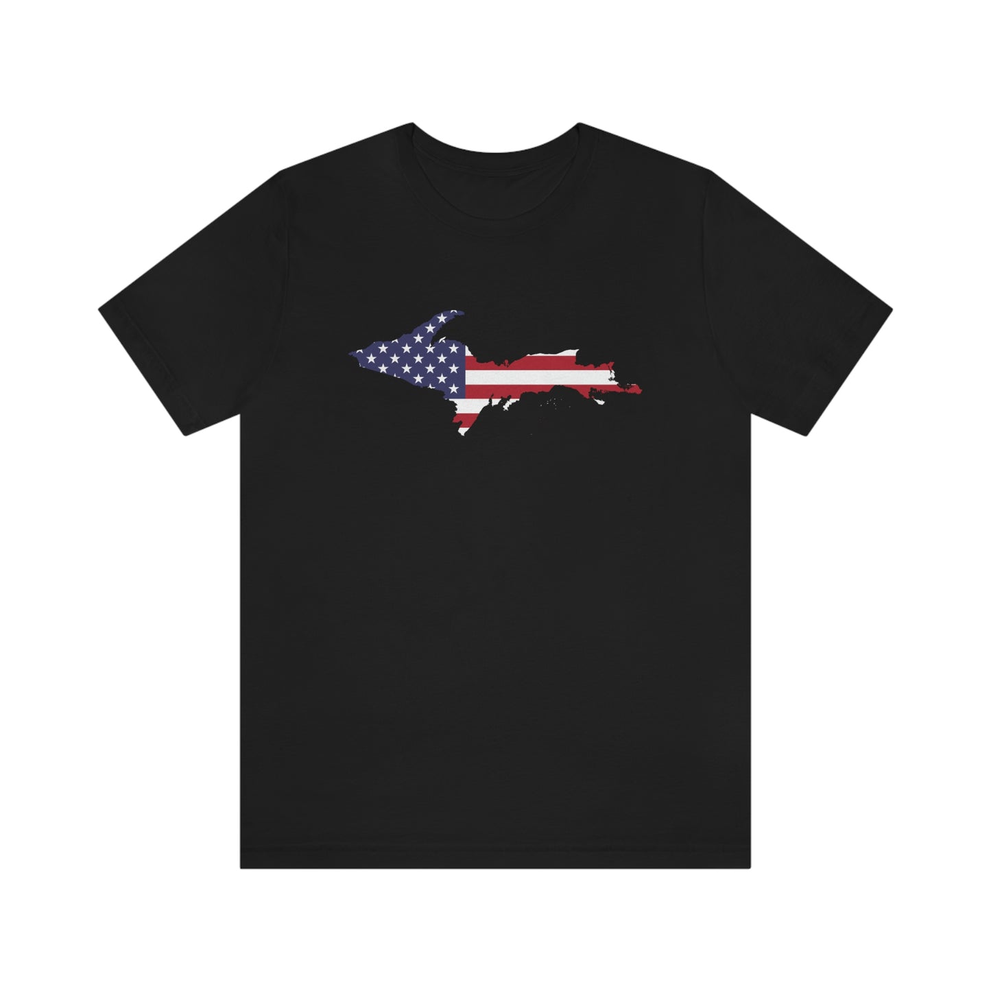 Michigan Upper Peninsula T-Shirt (w/ UP USA Flag Outline) | Unisex Standard Fit