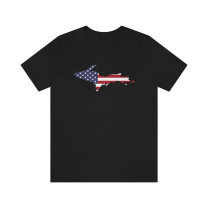 Michigan Upper Peninsula T-Shirt (w/ UP USA Flag Outline) | Unisex Standard Fit