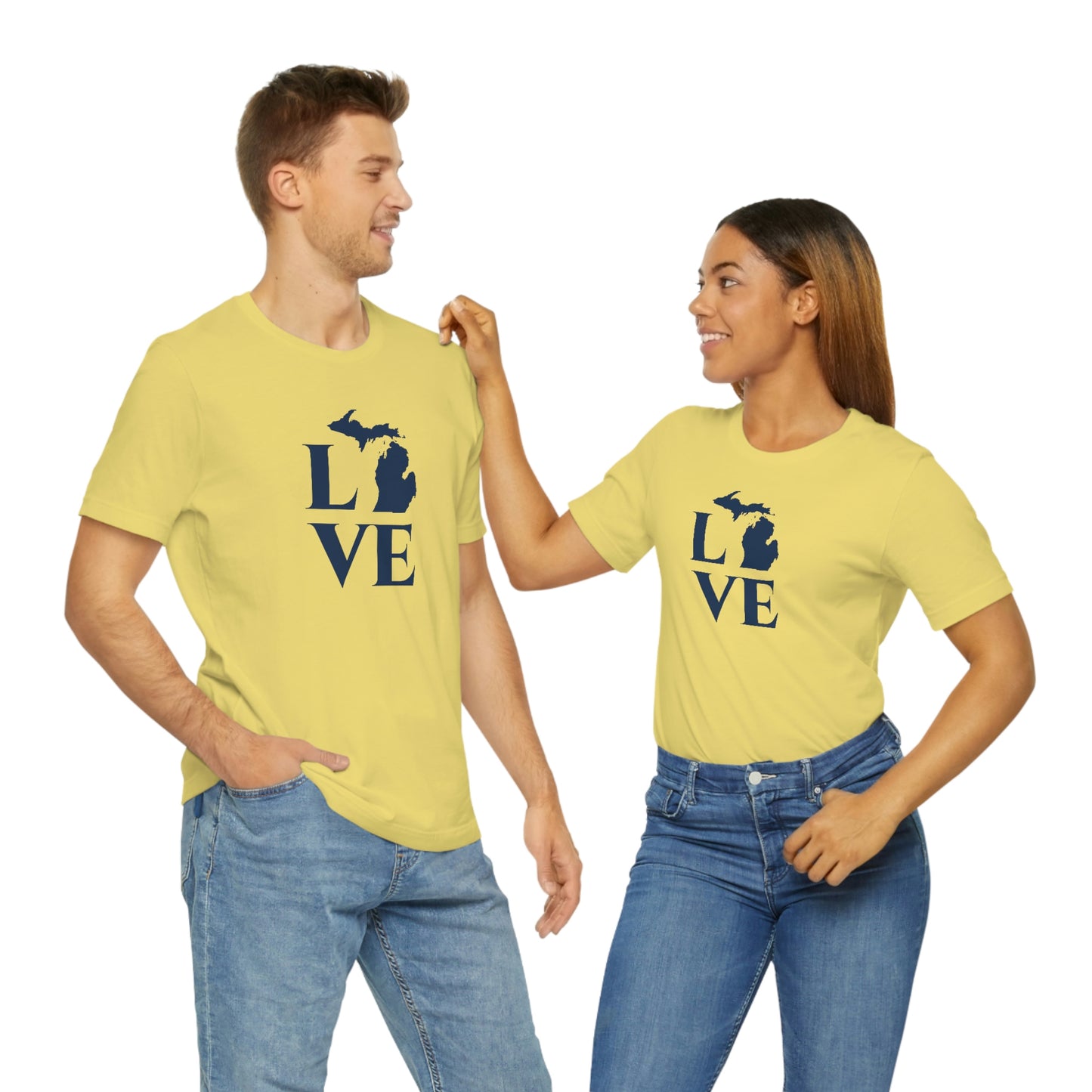 Michigan 'Love' T-Shirt (Roman Serif Font) | Unisex Standard Fit