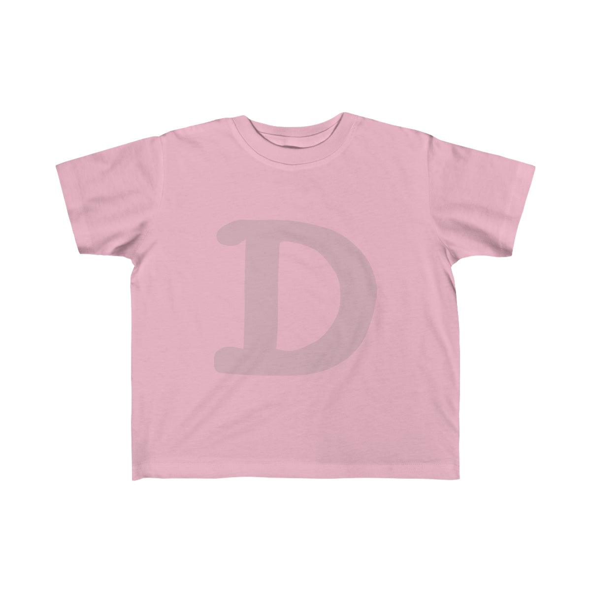 'Old French D' T-Shirt  (Pink Full Body Outline) | Toddler Short Sleeve - Circumspice Michigan