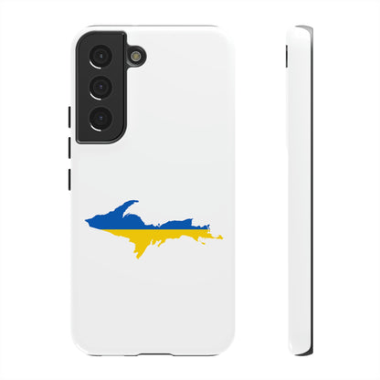 Michigan Upper Peninsula Tough Phone Case (w/ UP Ukraine Flag Outline) | Samsung & Pixel Android