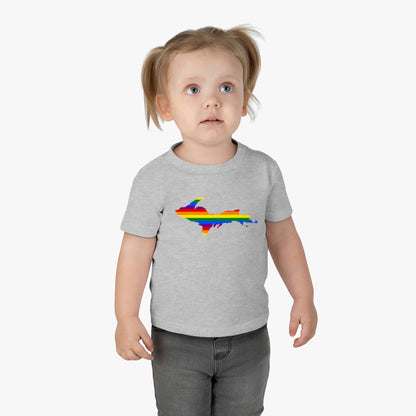 Michigan Upper Peninsula Infant T-Shirt (w/ UP Pride Flag Outline) | Short Sleeve