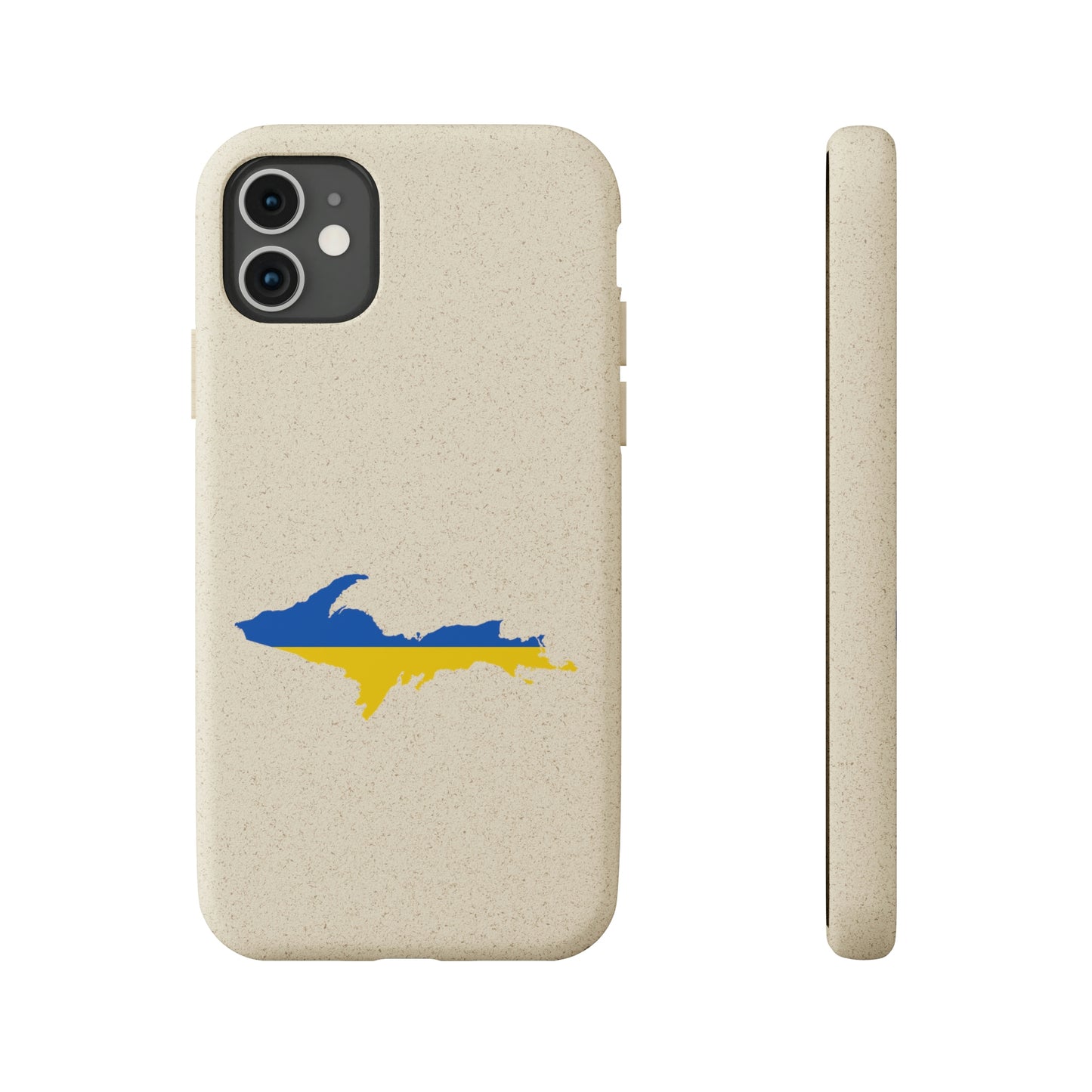 Michigan Upper Peninsula Biodegradable Phone Cases (w/ UP Ukraine Flag Outline) | Apple iPhone