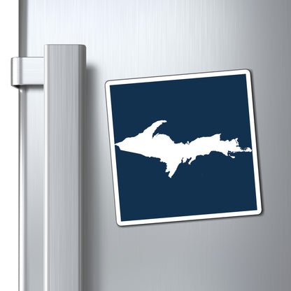 Michigan Upper Peninsula Square Magnet (Navy w/ UP Outline)