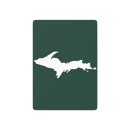 Michigan Upper Peninsula Poker Cards (Green w/ UP Outline)