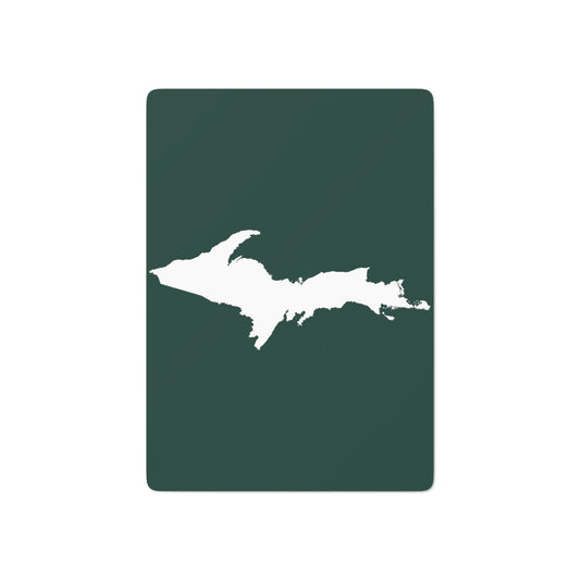 Michigan Upper Peninsula Poker Cards (Green w/ UP Outline)