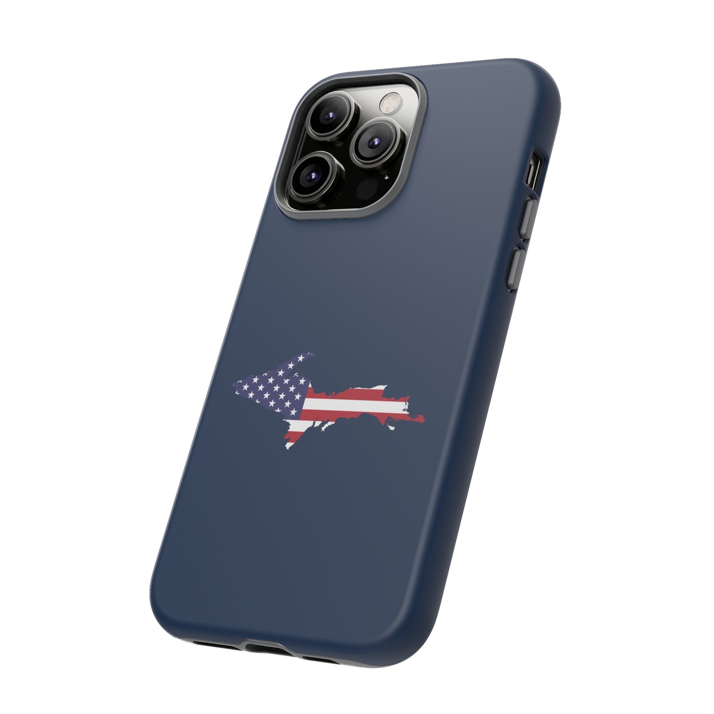 Michigan Upper Peninsula Tough Phone Case (Navy w/ UP USA Outline) | Apple iPhone