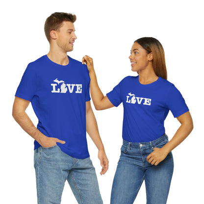 Michigan 'Love' T-Shirt (Typewriter Font) | Unisex Standard Fit