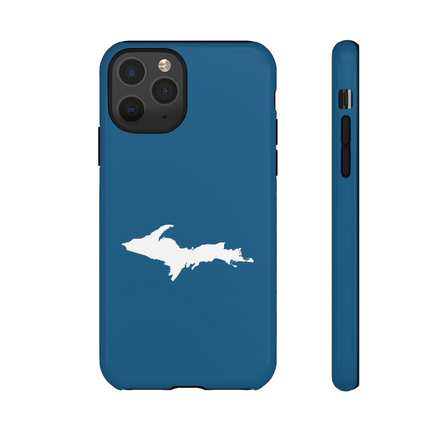 Michigan Upper Peninsula Tough Phone Case (Blueberry w/ UP Outline) | Apple iPhone