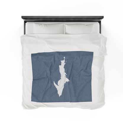 Michigan Upper Peninsula Plush Blanket (w/ UP Outline) | B-24 Liberator Grey