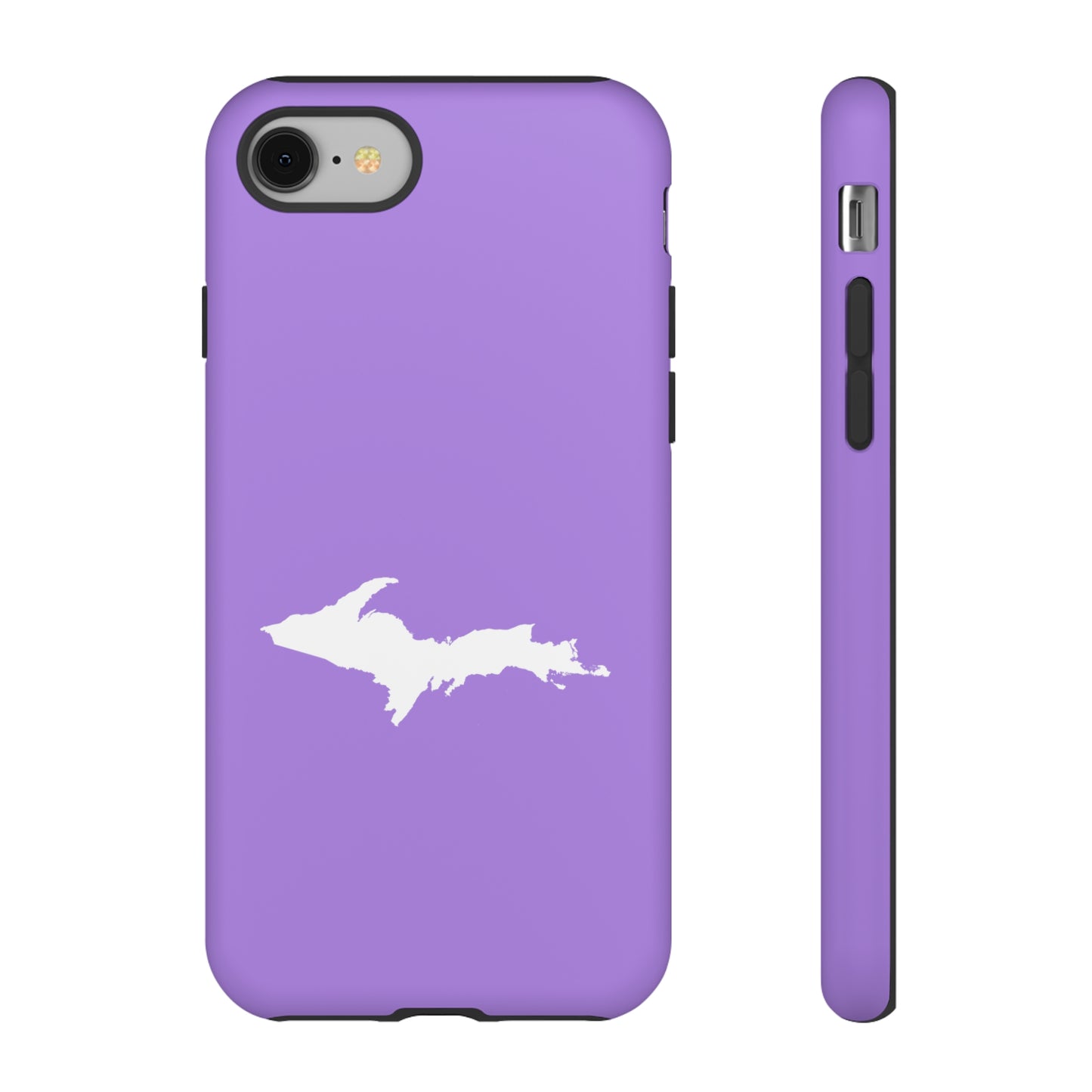 Michigan Upper Peninsula Tough Phone Case (Lavender w/ UP Outline) | Apple iPhone