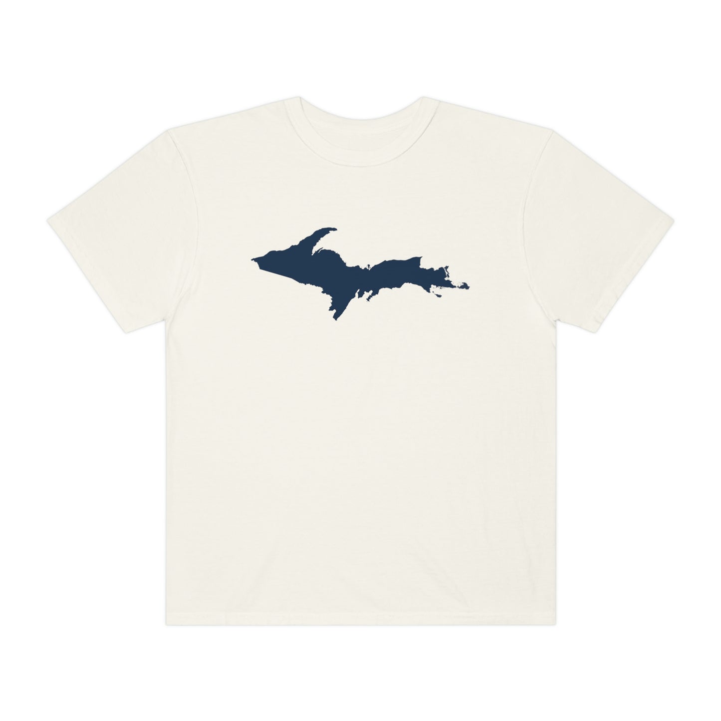 Michigan Upper Peninsula T-Shirt (w/ Navy UP Outline) | Unisex Garment-Dyed