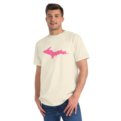 Michigan Upper Peninsula T-Shirt (w/ Pink UP Outline) | Organic Unisex