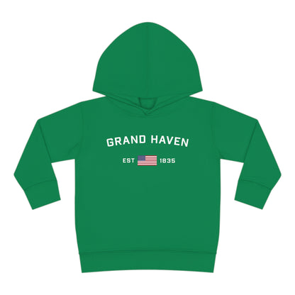 'Grand Haven' Hoodie (w/USA Flag Outline) | Unisex Toddler