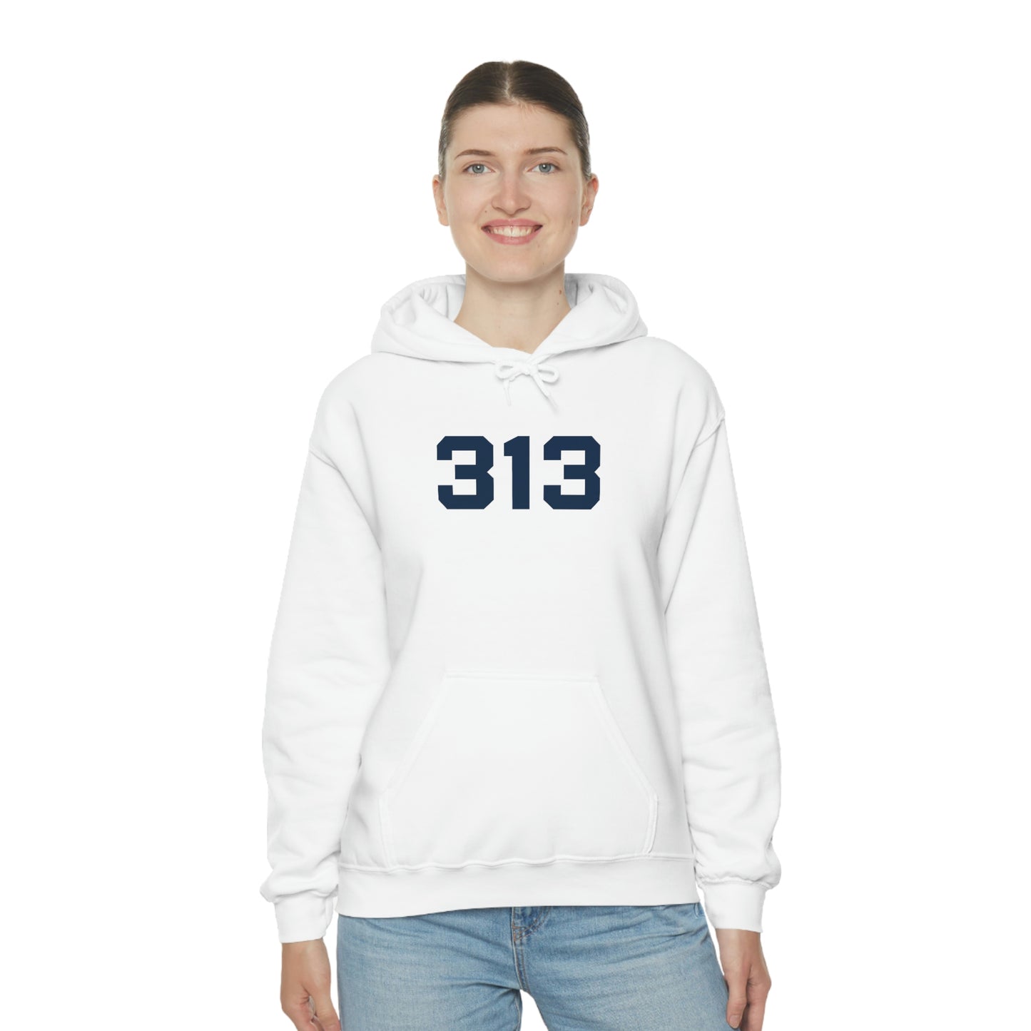 Detroit '313' Hoodie (Athletic Font) | Unisex Standard