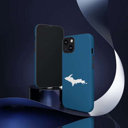 Michigan Upper Peninsula Tough Phone Case (Blueberry w/ UP Outline) | Apple iPhone