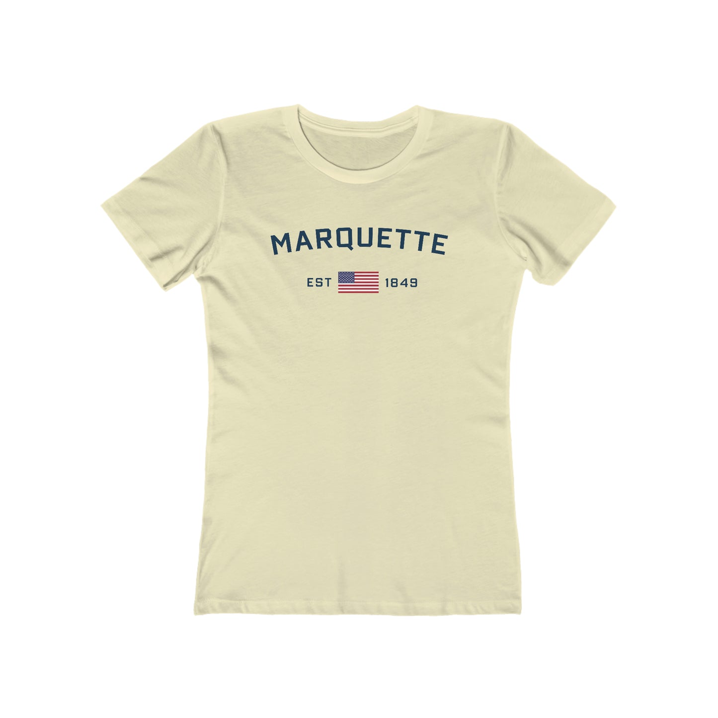 'Marquette EST 1849' (w/USA Flag Outline) | Women's Boyfriend Cut