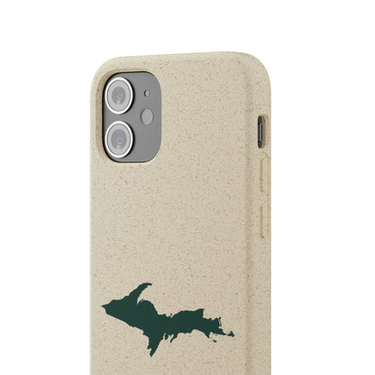 Michigan Upper Peninsula Biodegradable Phone Cases (w/ Green UP Outline) | Apple iPhone