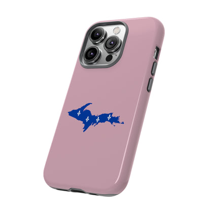 Michigan Upper Peninsula Tough Phone Case (Pink w/ UP Quebec Flag Outline) | Apple iPhone