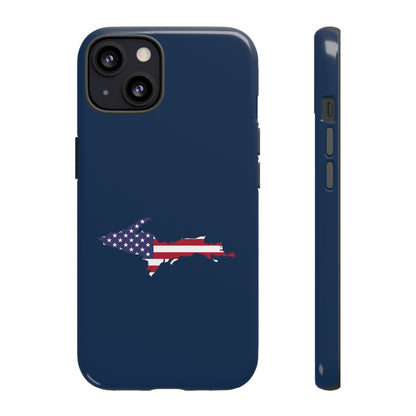 Michigan Upper Peninsula Tough Phone Case (Navy w/ UP USA Outline) | Apple iPhone