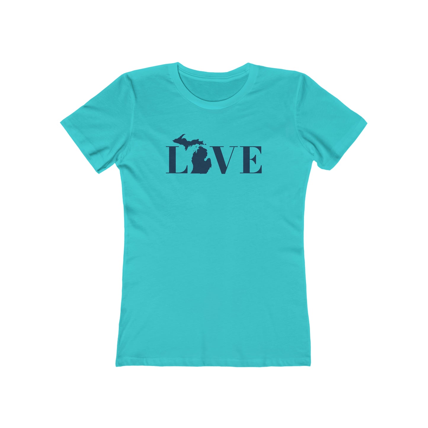 Michigan 'Love' T-Shirt (Didone Font) | Women's Boyfriend Cut