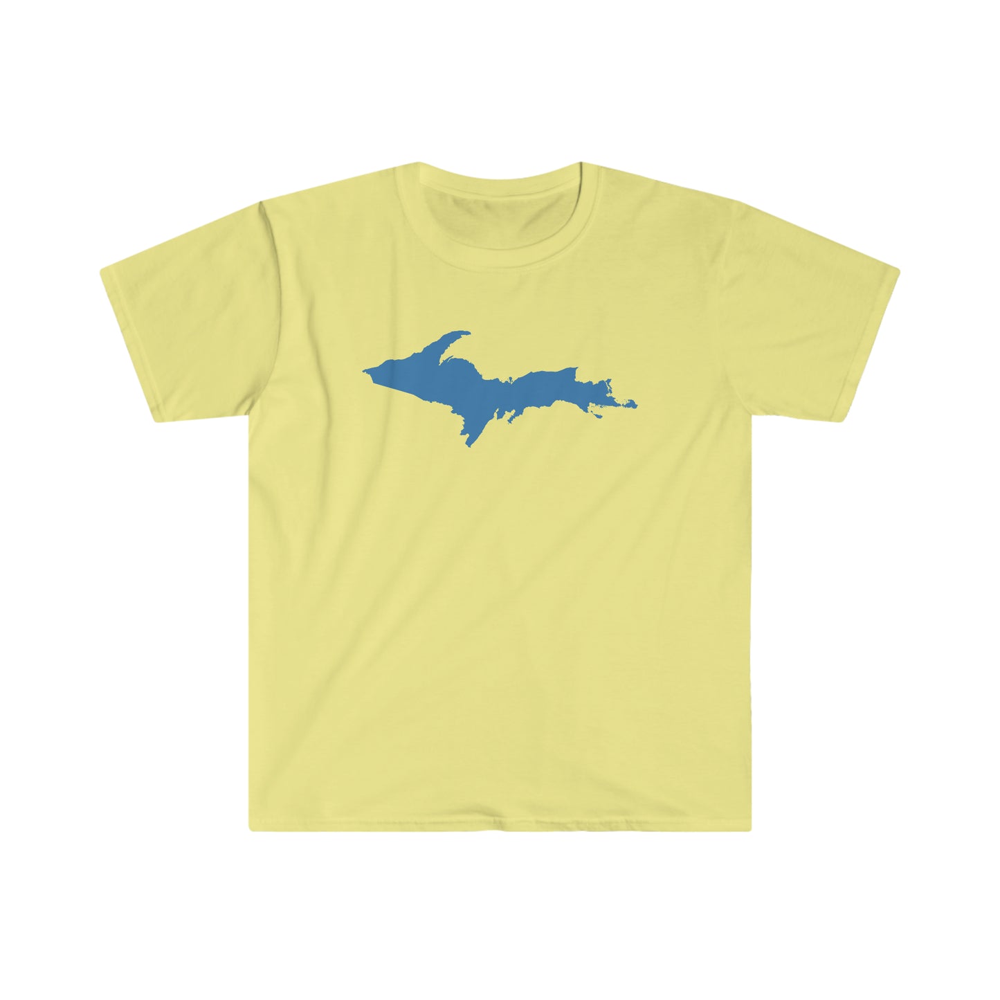 Michigan Upper Peninsula T-Shirt (w/ Lake Superior Blue UP Outline) | Unisex Budget