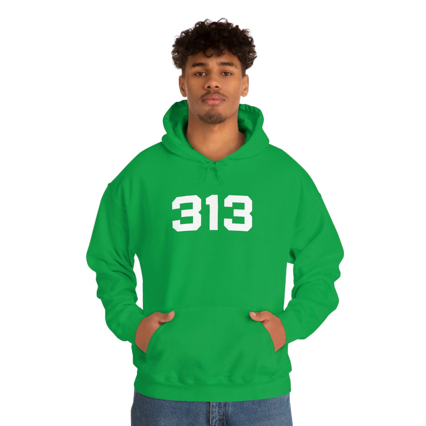 Detroit '313' Hoodie (Athletic Font) | Unisex Standard