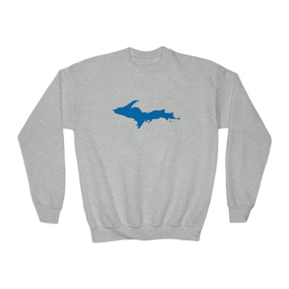 Michigan Upper Peninsula Youth Sweatshirt (w/ Azure UP Outline)