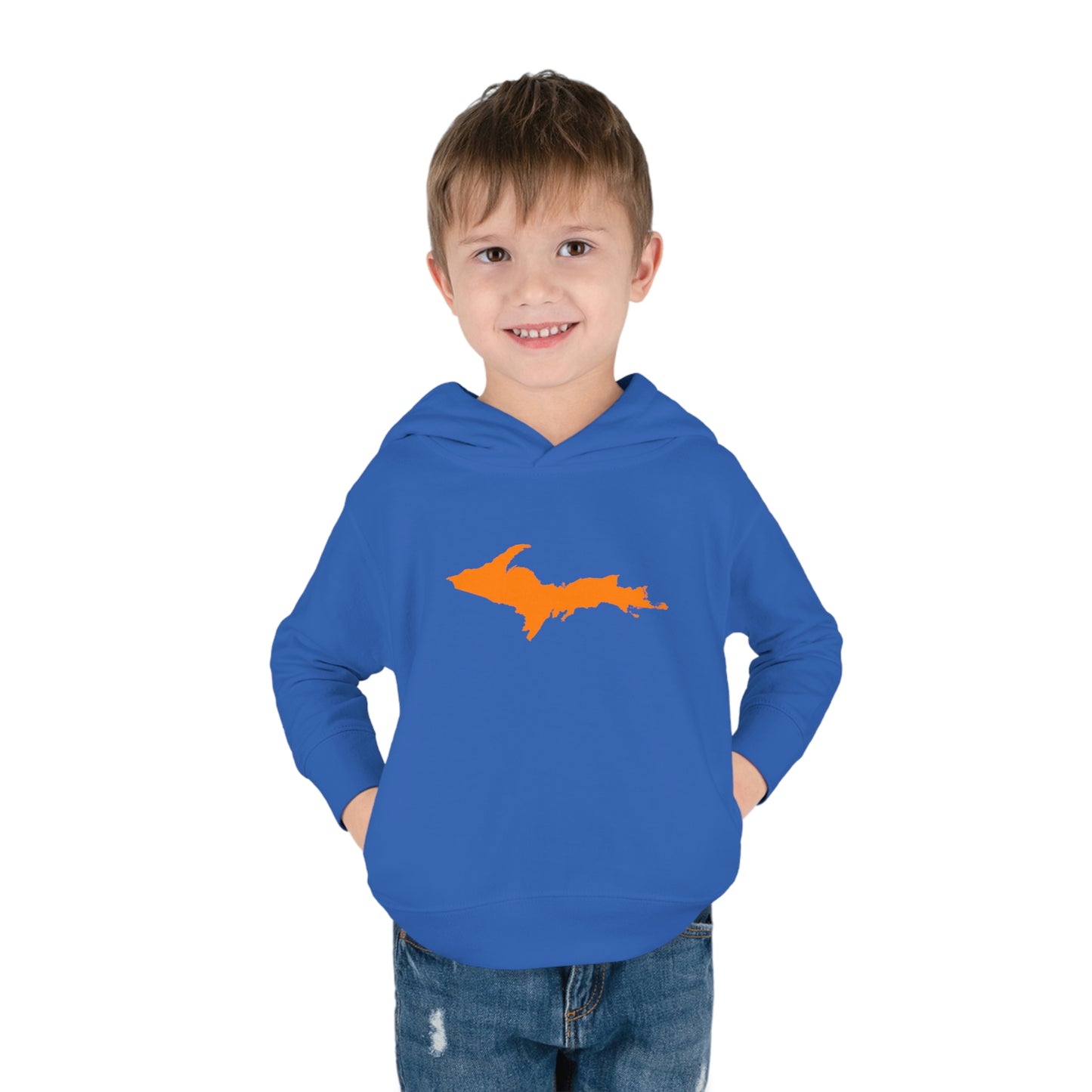 Michigan Upper Peninsula Hoodie (w/ Orange UP Outline) | Unisex Toddler