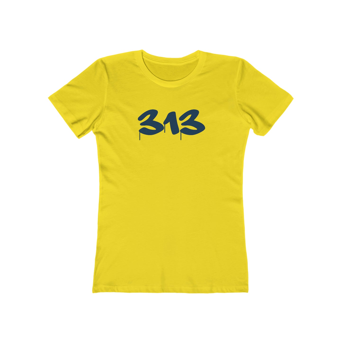 Detroit '313' T-Shirt (Tag Font) | Women's Boyfriend Cut