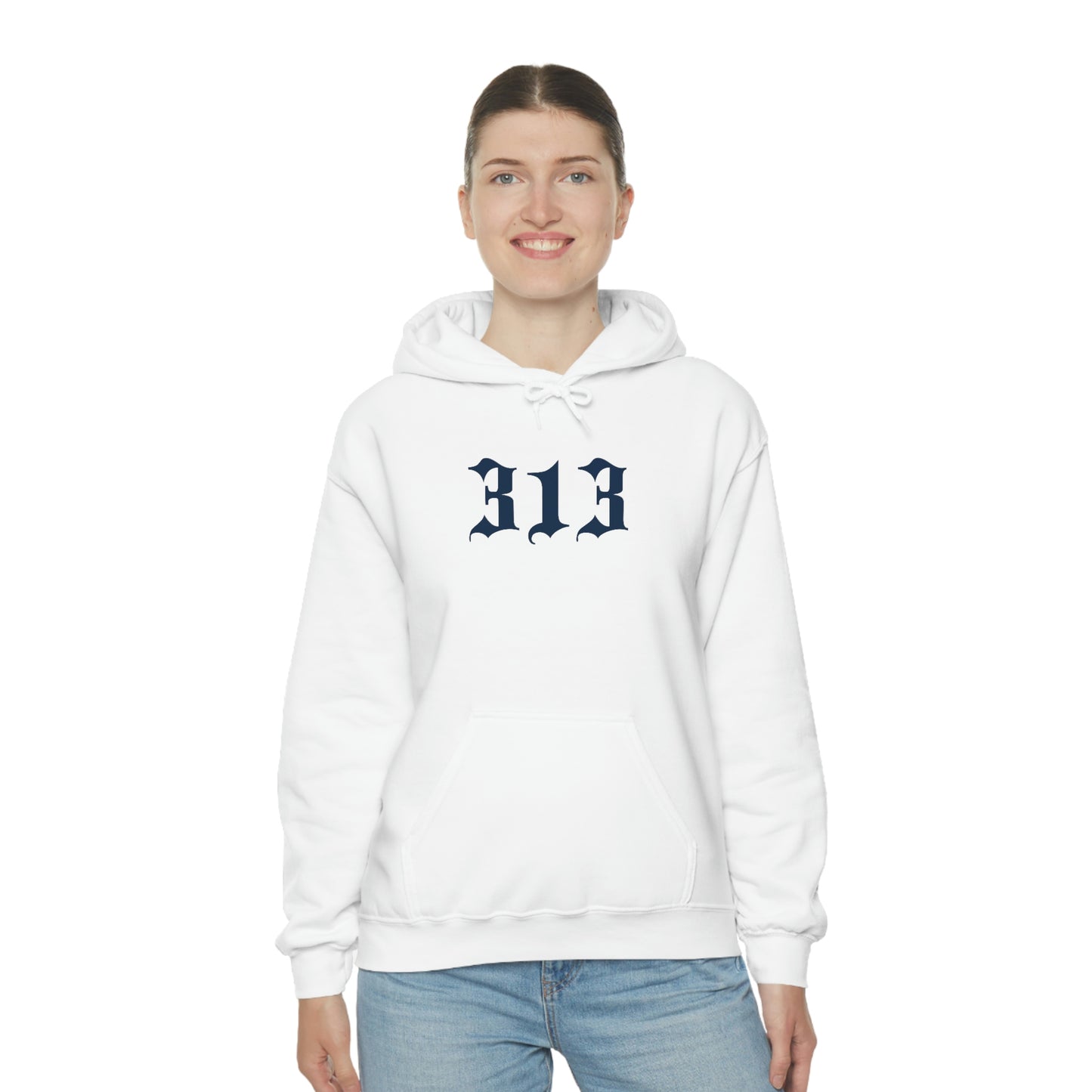 Detroit '313' Hoodie (Old English Font) | Unisex Standard