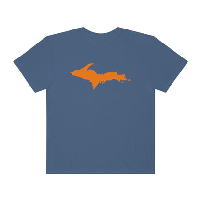 Michigan Upper Peninsula T-Shirt (w/ Orange UP Outline) | Unisex Garment-Dyed