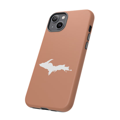 Michigan Upper Peninsula Tough Phone Case (Copper Color w/ UP Outline) | Apple iPhone