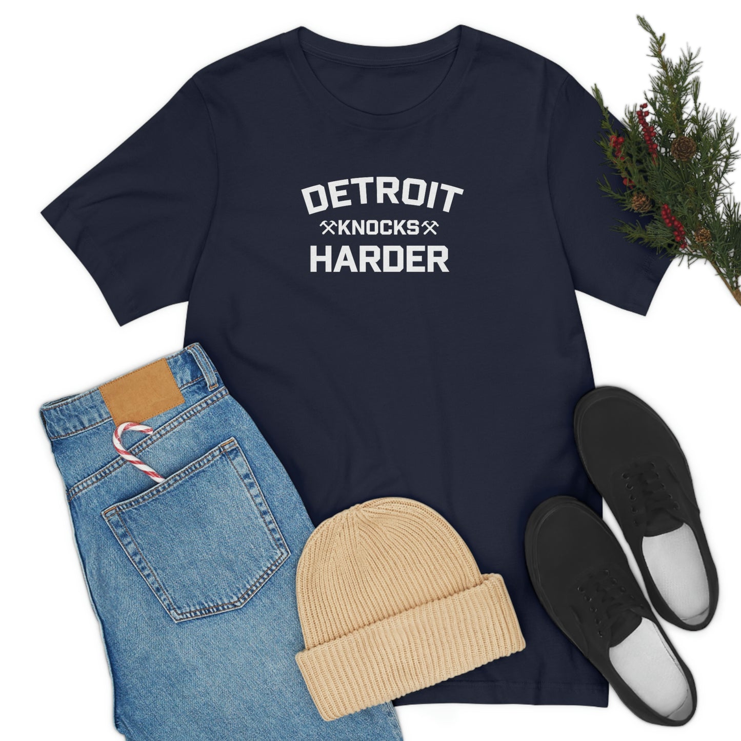 'Detroit Knocks Harder' T-Shirt | Unisex Standard Fit