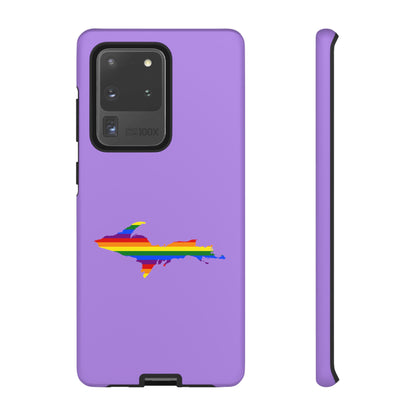 Michigan Upper Peninsula Tough Phone Case (Lavender w/ UP Pride Flag Outline) | Samsung & Pixel Android