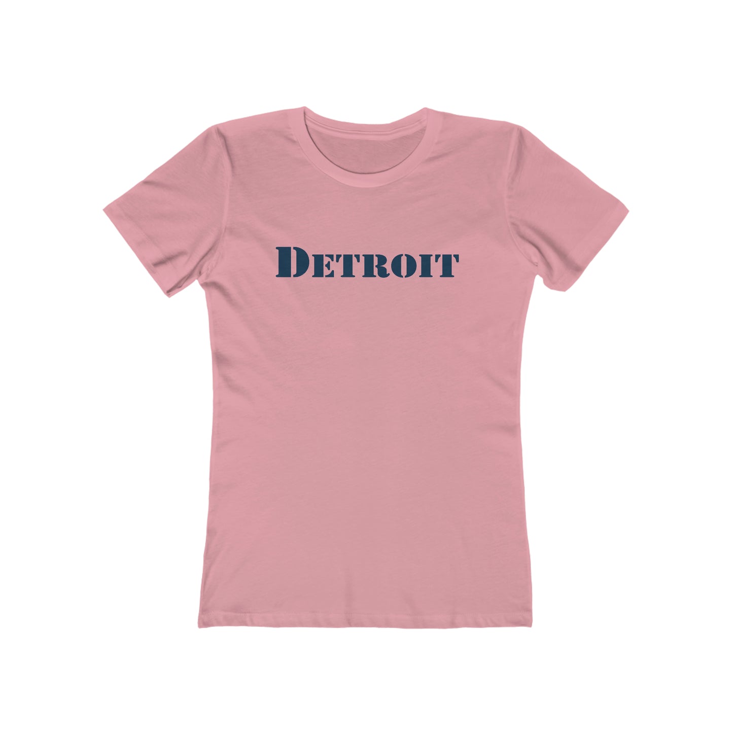 'Detroit' T-Shirt (Army Stencil Font) | Women's Boyfriend Cut