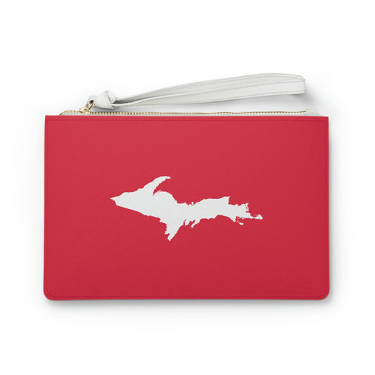 Michigan Upper Peninsula Clutch Bag (Lighthouse Red w/UP Outline)