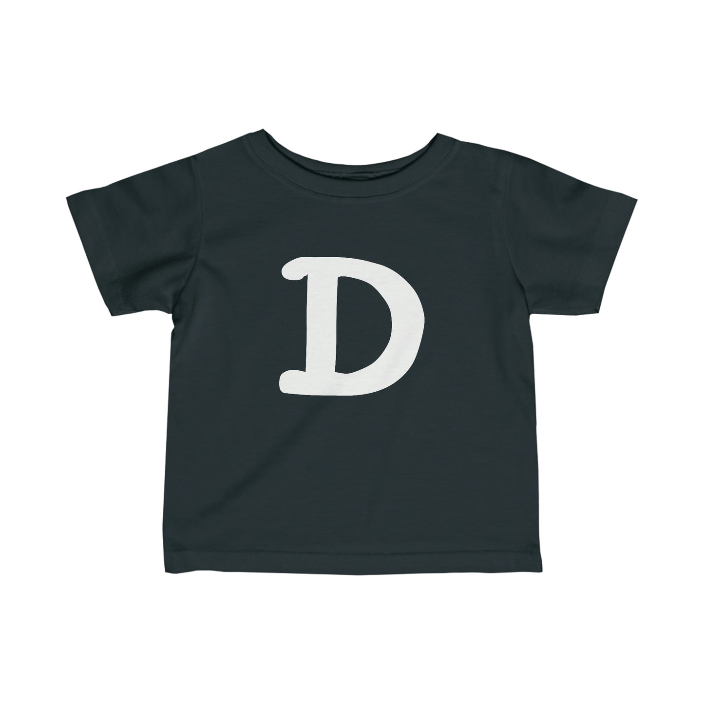 Detroit 'Old French D' T-Shirt (White/Navy Full Body Outline) |  Infant Short Sleeve