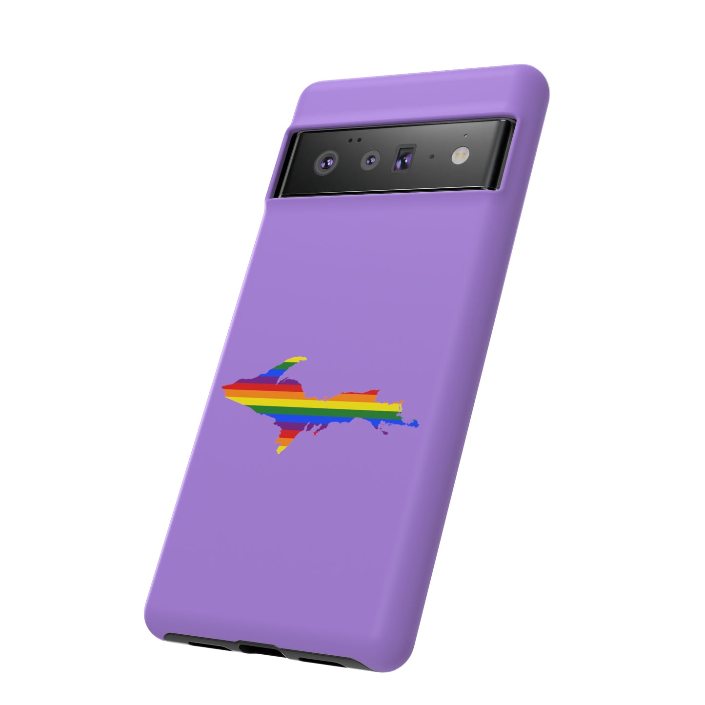 Michigan Upper Peninsula Tough Phone Case (Lavender w/ UP Pride Flag Outline) | Samsung & Pixel Android