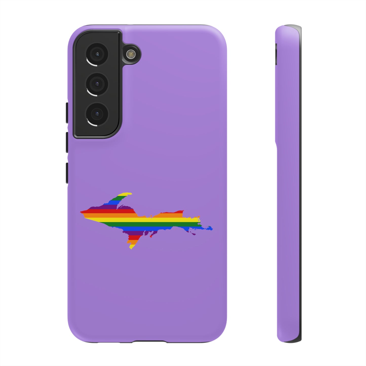 Michigan Upper Peninsula Tough Phone Case (Lavender w/ UP Pride Flag Outline) | Samsung & Pixel Android