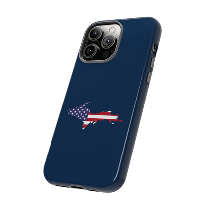 Michigan Upper Peninsula Tough Phone Case (Navy w/ UP USA Outline) | Apple iPhone