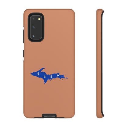 Michigan Upper Peninsula Tough Phone Case (Copper Color w/ UP Quebec Flag Outline) | Samsung & Pixel Android