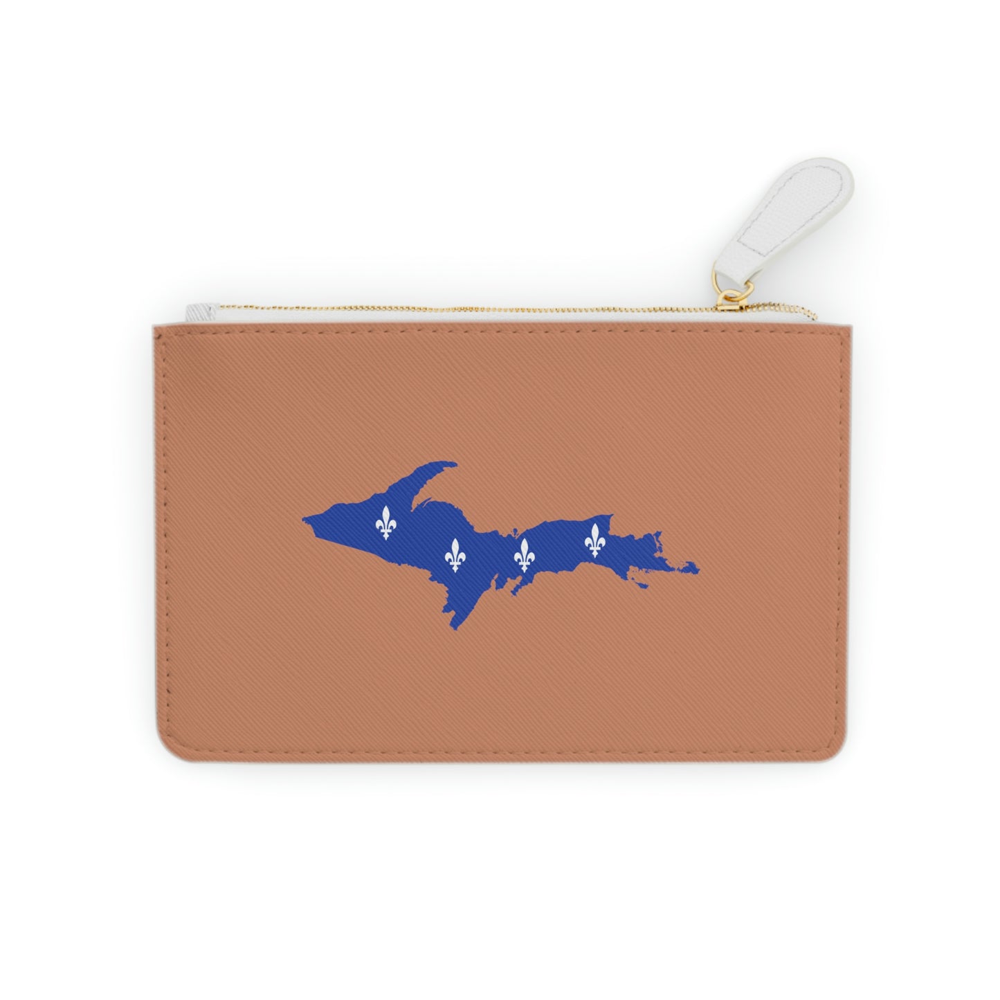 Michigan Upper Peninsula Mini Clutch Bag (Copper Color w/ UP Quebec Flag Outline)